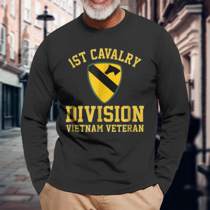 1St Cavalry Division Vietnam Veteran Long Sleeve T-Shirt Gifts for Old Men