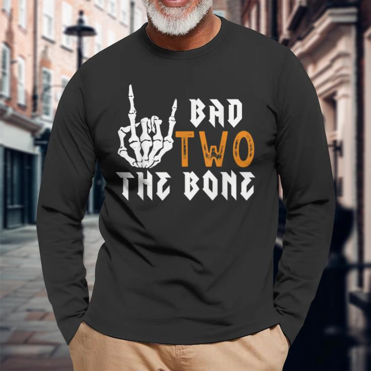 2Nd Bad Two The Bone- Bad Two The Bone Birthday 2 Years Old Long Sleeve T-Shirt Gifts for Old Men