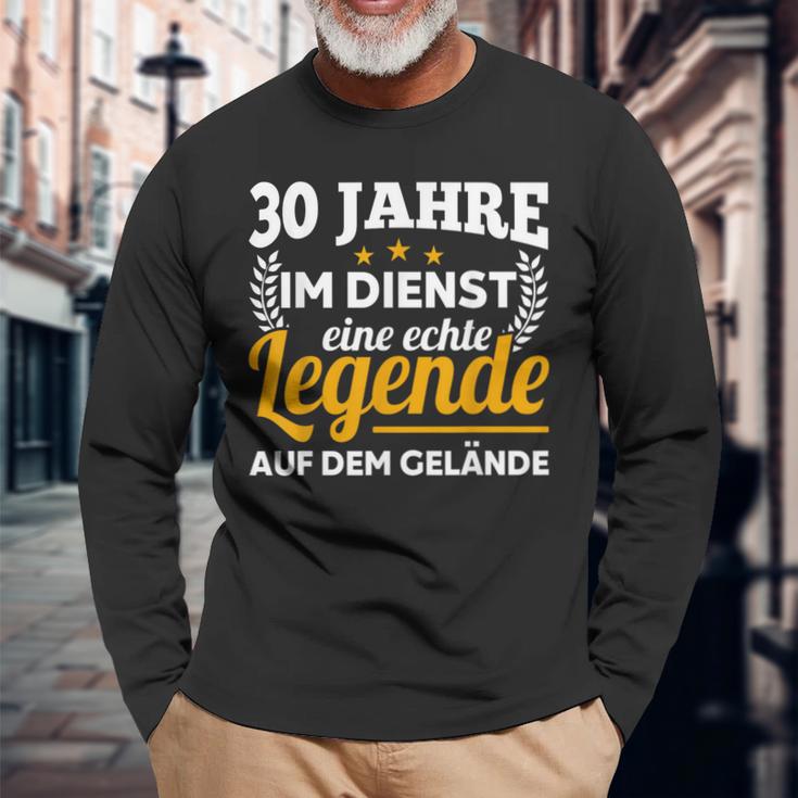 30 Jahre Im Dienst Legend Auf Dem Geränste Service Anniversary Langarmshirts Geschenke für alte Männer