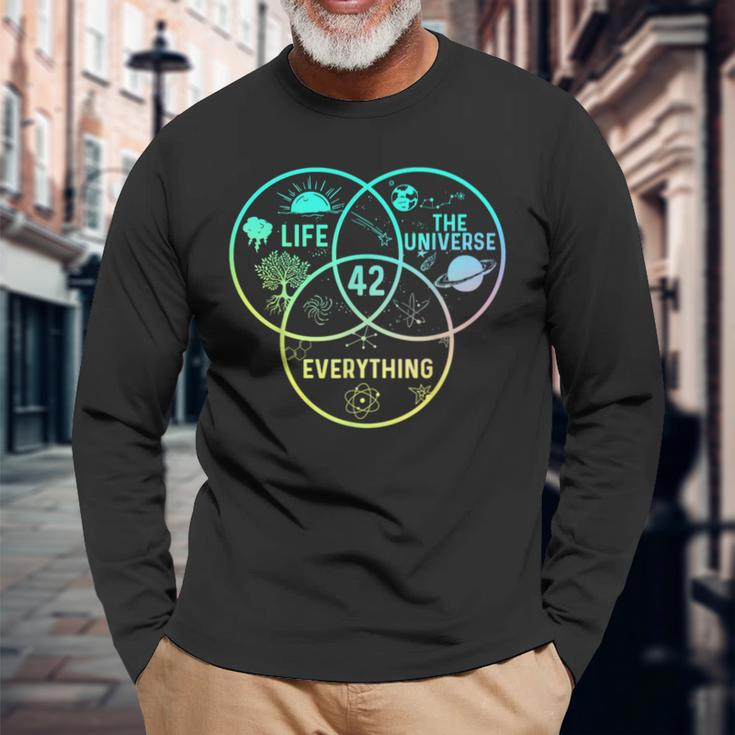 42 Answer To Life The Universe And Everything Long Sleeve T-Shirt Gifts for Old Men