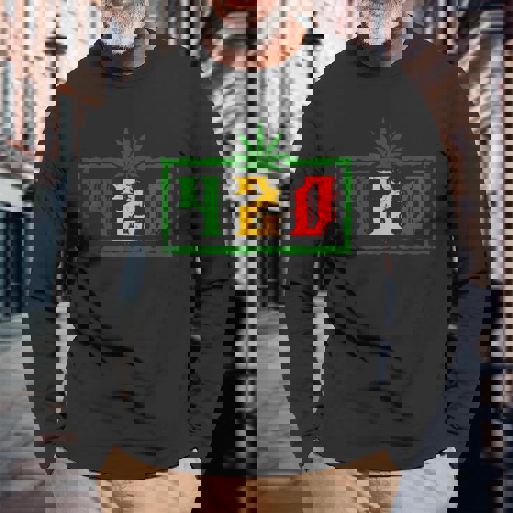 420 Marijuana Leaf Weed Stoner Cannabis 420 Long Sleeve T-Shirt Gifts for Old Men
