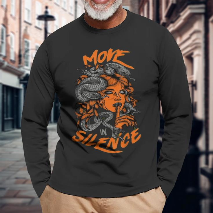 5 Olive Army Solar Orange Black RetroMatch Mis Long Sleeve T-Shirt Gifts for Old Men