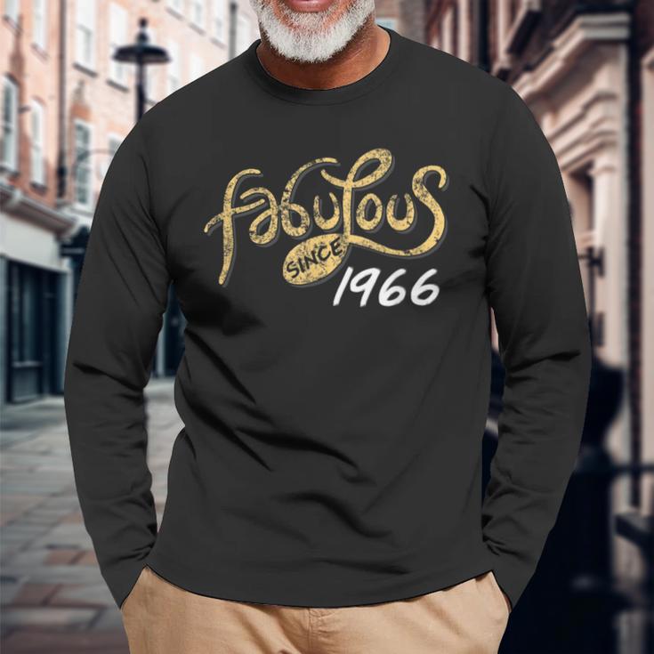 50Th Birthday Fabulous Since 1966 Fifty Long Sleeve T-Shirt Gifts for Old Men