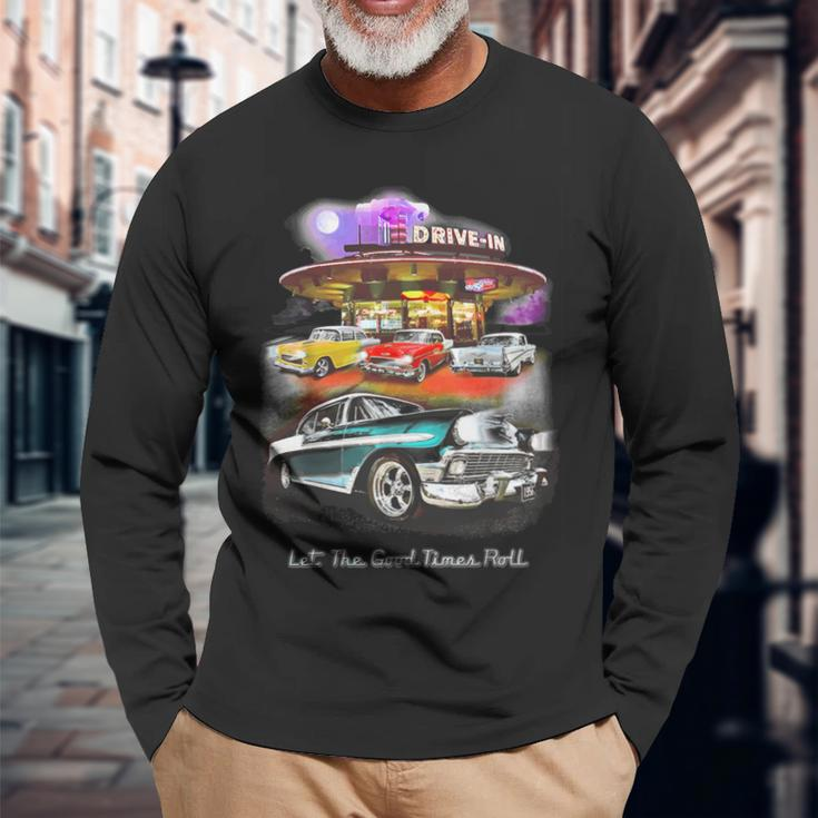 55 57 50 90S Chevys Bel Air Trifive Retro Classic Car Long Sleeve T-Shirt Gifts for Old Men