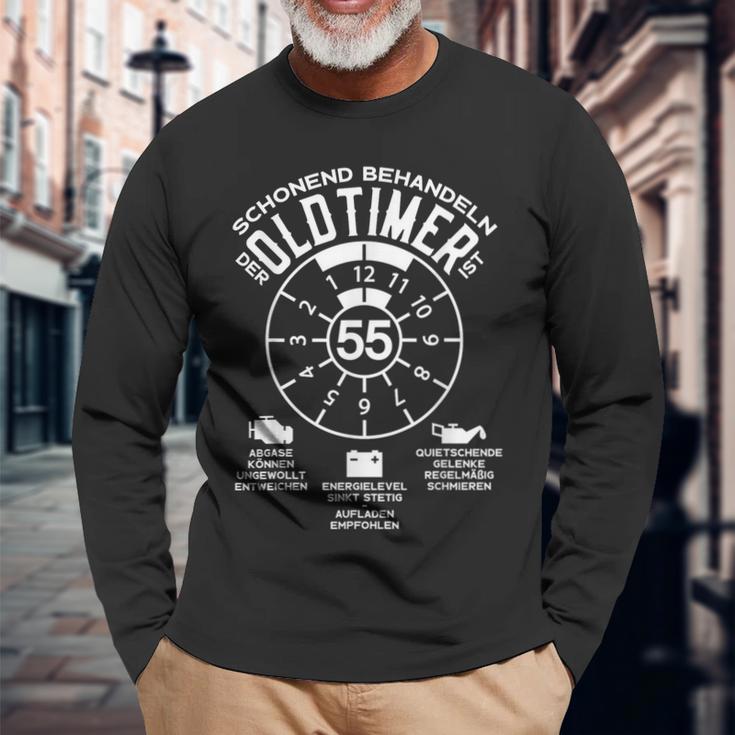 55 Jahre Schonend Treatment Oldtimer 55Th Birthday Langarmshirts Geschenke für alte Männer