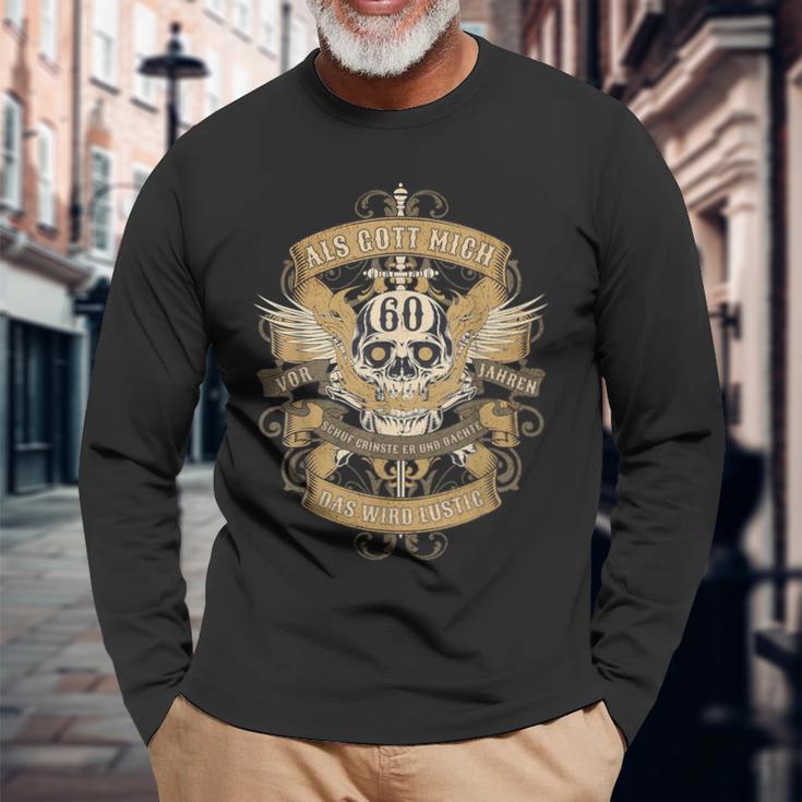 60 Birthday Mann Als Gott Michor 60 Jahren Langarmshirts Geschenke für alte Männer