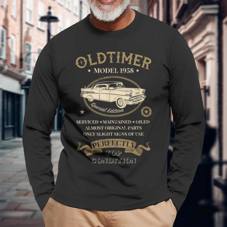 66Th Birthday Vintage Oldtimer Model 1958 Long Sleeve T-Shirt Gifts for Old Men