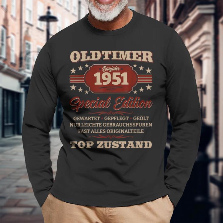 73 Geburtstag Geschenk Mann Oldtimer Jahrgang 1951 Langarmshirts Geschenke für alte Männer