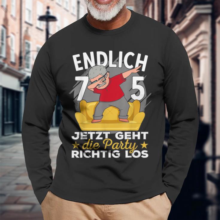 75Th Birthday Man Ich Bin Jetzt 75Th Birthday Grandpa Langarmshirts Geschenke für alte Männer