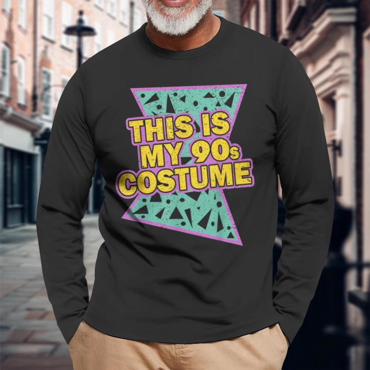 This Is My 90-S Costume 80'S 90'S Party Long Sleeve T-Shirt Gifts for Old Men