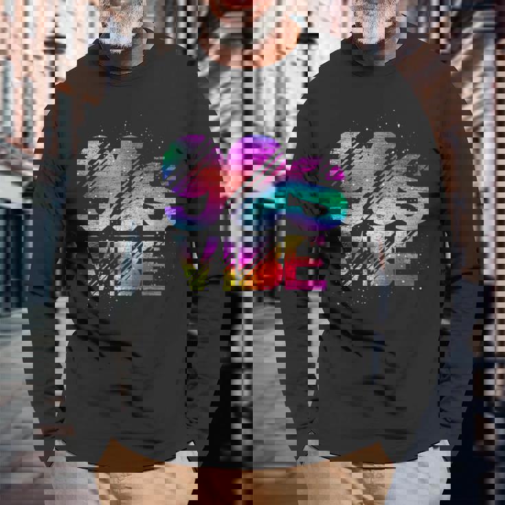 90S Vibe 1990 Nineties Theme Party Costume Retro 90S Long Sleeve T-Shirt Gifts for Old Men