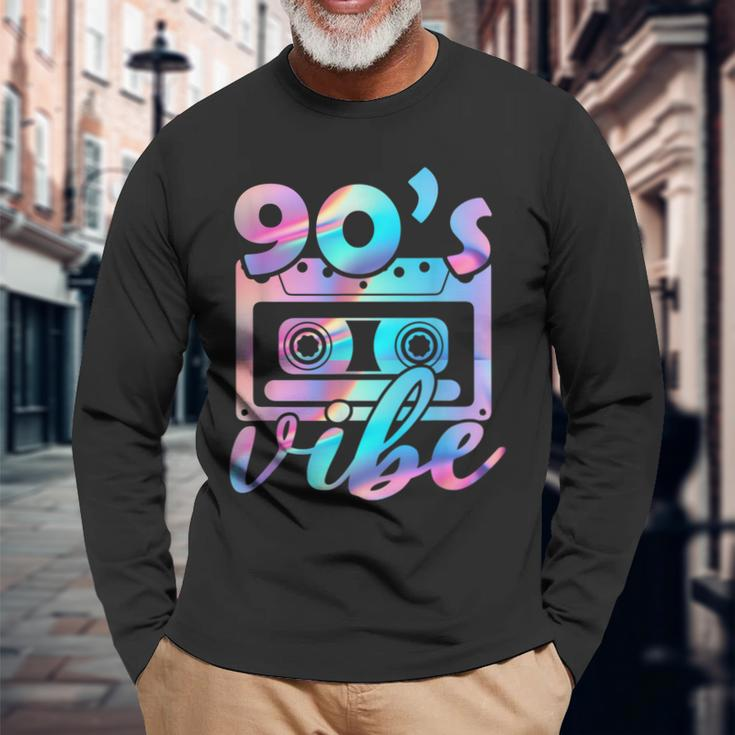 90S Vibe Vintage 1990S Music 90S Costume Party 90'S Vibe Long Sleeve T-Shirt Gifts for Old Men
