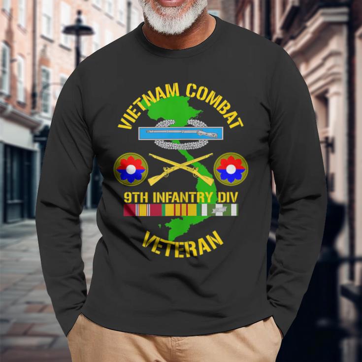 9Th Infantry Division Vietnam Combat Veteran Long Sleeve T-Shirt Gifts for Old Men