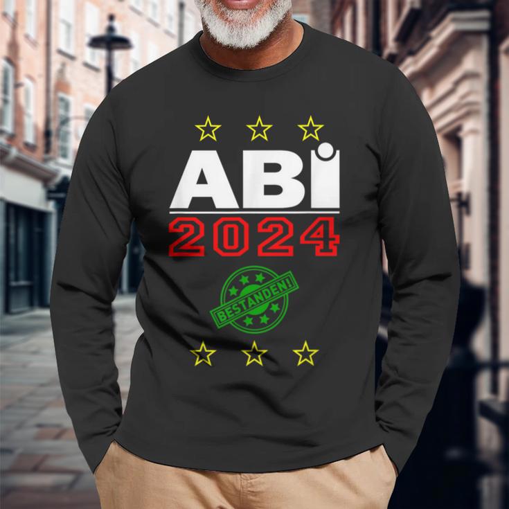 Abi Abitur Prüfung Abschluss Gymnasium 2024 Geschenk Idee Langarmshirts Geschenke für alte Männer