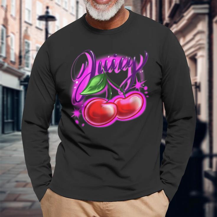 Airbrush Y2k Vintage 2000S Retro Nerd Aesthetic Long Sleeve T 