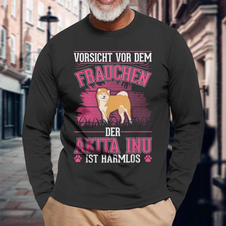 Akita Inu Owner Langarmshirts Geschenke für alte Männer