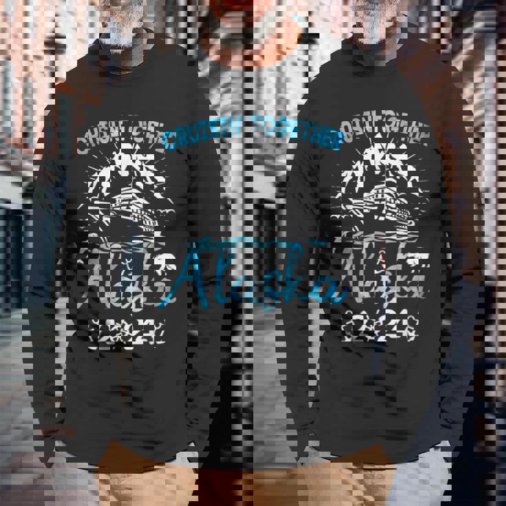 Alaska Cruise Ship Vacation Trip 2024 Family Cruise Matching Long Sleeve T-Shirt Gifts for Old Men