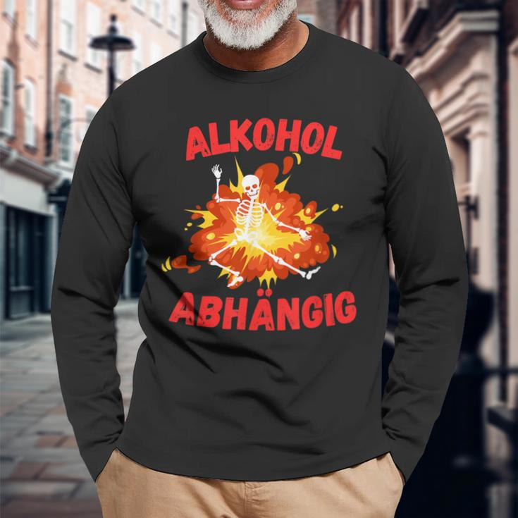 Alcohol Dependent Alcohol Langarmshirts Geschenke für alte Männer