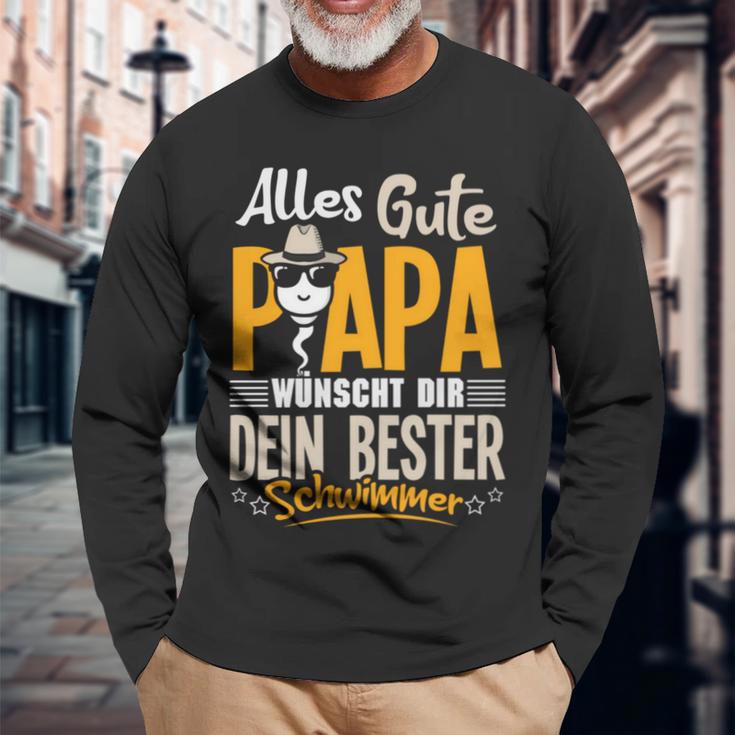 Alles Gute Papa Dein Bester Schwimmer -Ater Papaatertag Langarmshirts Geschenke für alte Männer