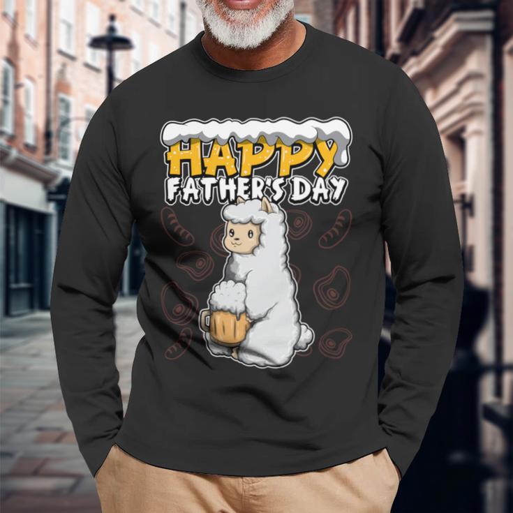 Alles Gute Zumatertag Ich Liebe Meinen Papa Lama Langarmshirts Geschenke für alte Männer