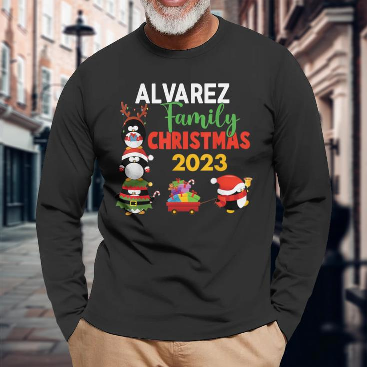 Alvarez Family Name Alvarez Family Christmas Long Sleeve T-Shirt Gifts for Old Men