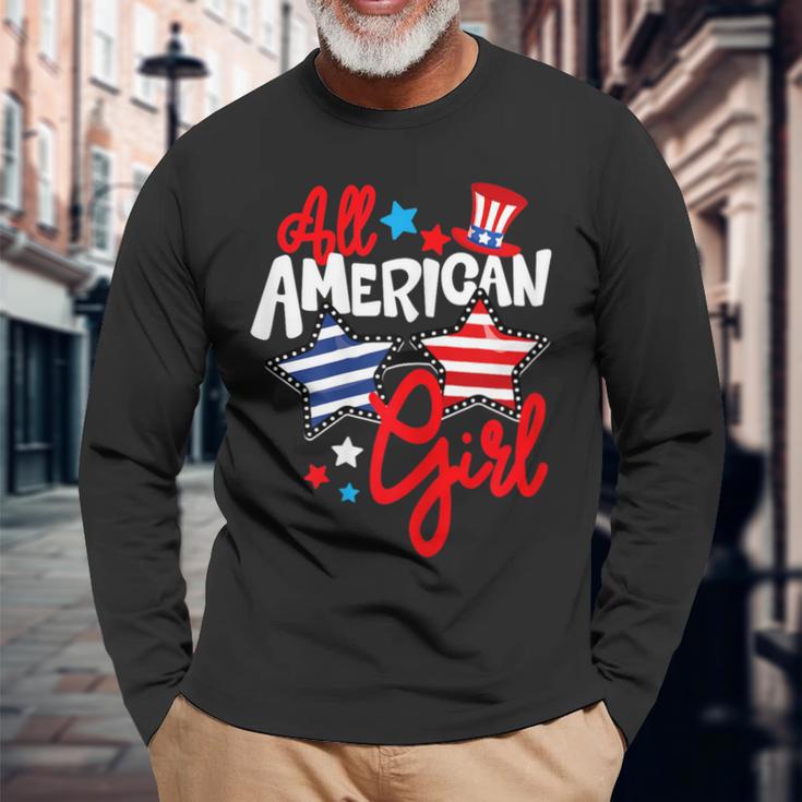 American Girls Patriotic July 4Th Fun For Family Matching Long Sleeve T-Shirt Gifts for Old Men