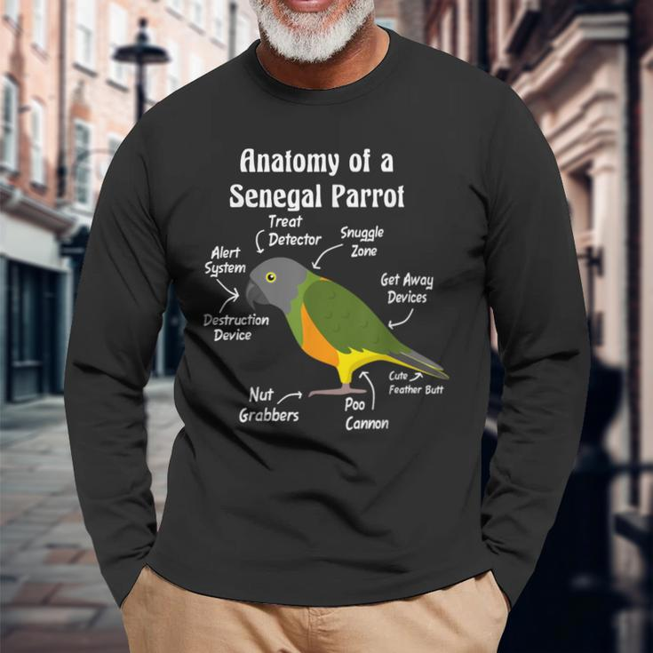 Anatomy Of A Senegal Parrot Long Sleeve T-Shirt Gifts for Old Men