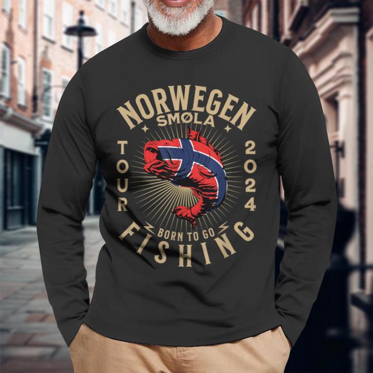 Angelurlaub Angeltour In Norwegen Smøla Langarmshirts Geschenke für alte Männer