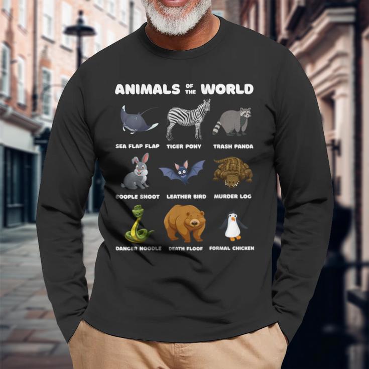 Animals Of The World Rare Animals Memes Long Sleeve T-Shirt Gifts for Old Men