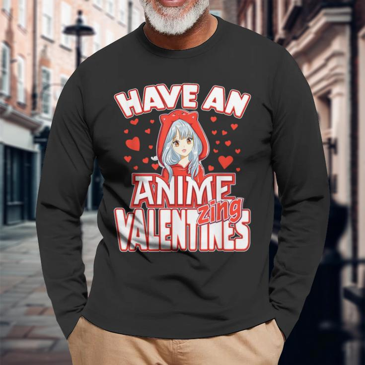 Anime Lover Valentines Day Anime Fans Ns Girls Boys Long Sleeve T-Shirt Gifts for Old Men