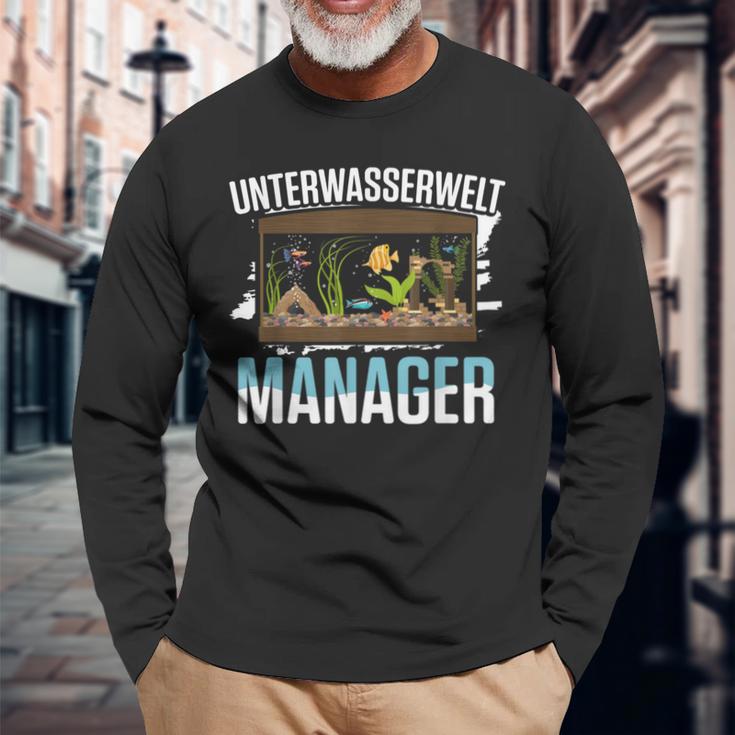 Aquarium Owner Underwater World Manager Aquarium Langarmshirts Geschenke für alte Männer