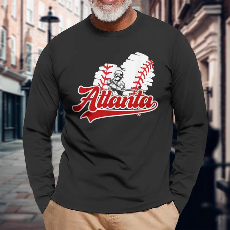 Atlanta Strong Cute Heart Souvenir Im Proud Of Atlanta Long Sleeve T-Shirt Gifts for Old Men