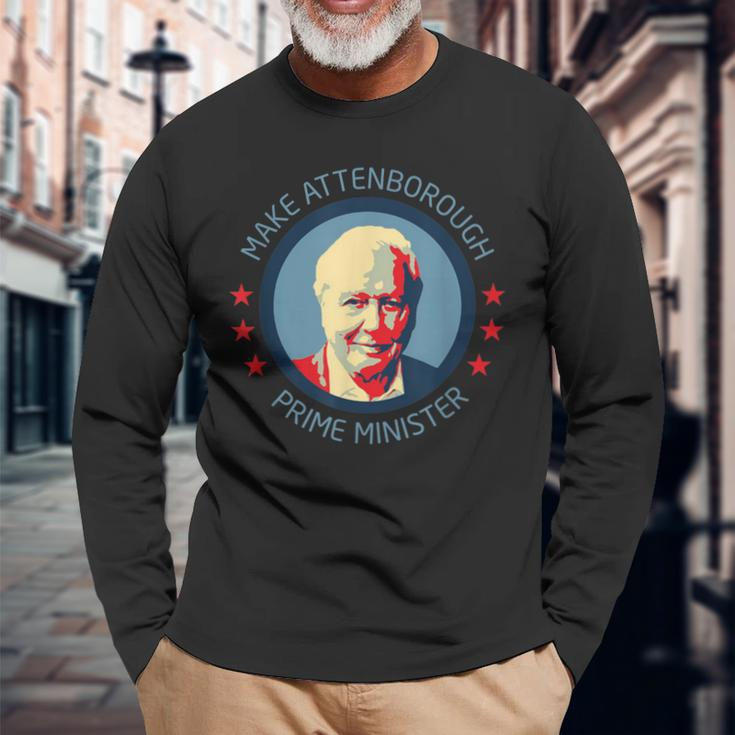 Make Attenborough Prime Minister Long Sleeve T-Shirt Gifts for Old Men