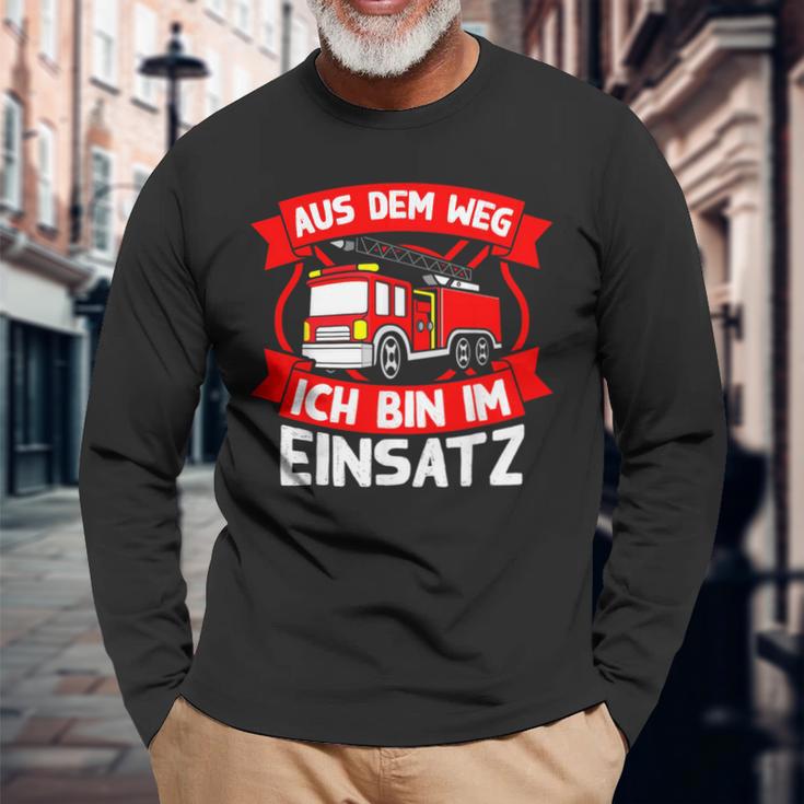 Aus Dem Weg Ich Bin Im Einsatz German Langu Langarmshirts Geschenke für alte Männer