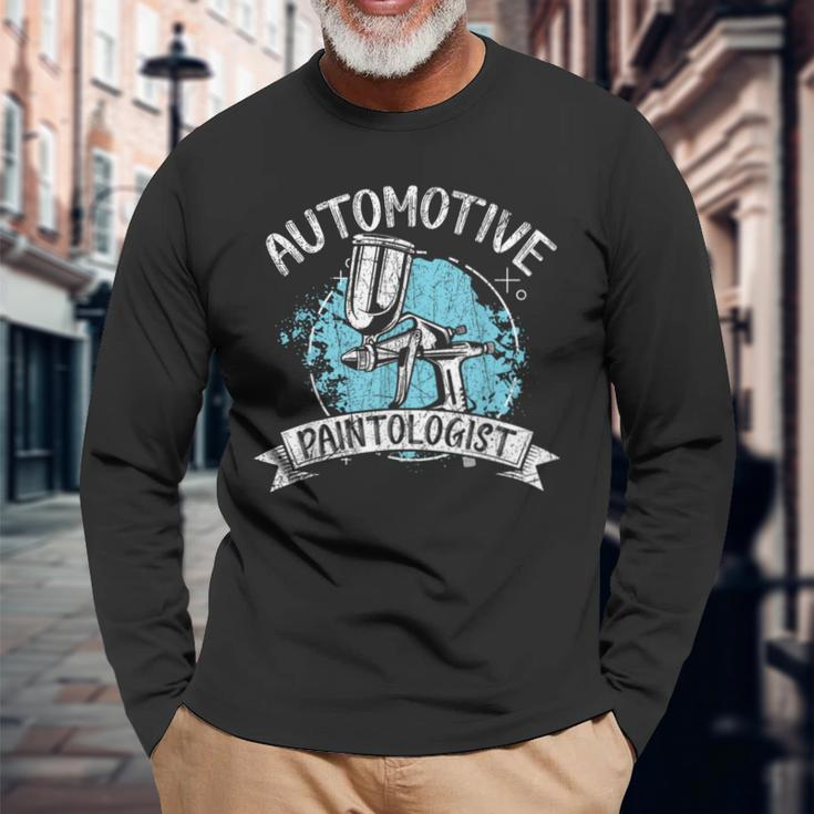 Automotive Paintologist Car Detailing Auto Body Painter Long Sleeve T-Shirt Gifts for Old Men