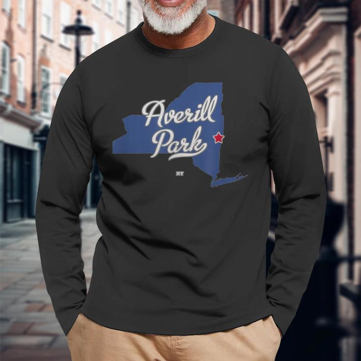 Averill Park New York Ny Map Long Sleeve T-Shirt Gifts for Old Men