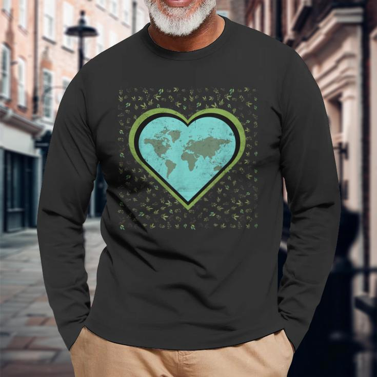 Awareness Earth Day 2024 Save Planet Environment Vintage Long Sleeve T-Shirt Gifts for Old Men