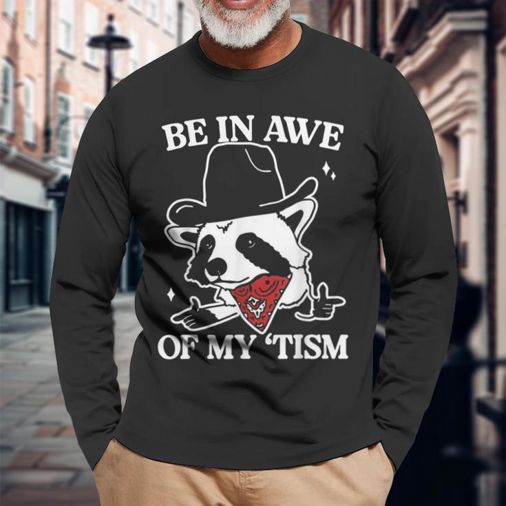 Be In Awe Of My 'Tism Retro Long Sleeve T-Shirt Gifts for Old Men