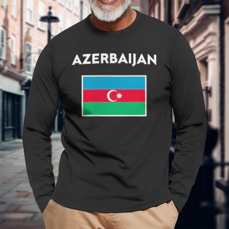 Azerbaijan Flag Azerbaijan S Langarmshirts Geschenke für alte Männer