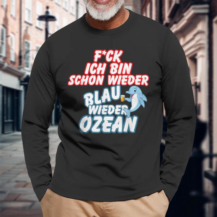 B06 Ich Bin Schon Wieder Blau Wie Der Ozean I Sprüche Sommer Langarmshirts Geschenke für alte Männer