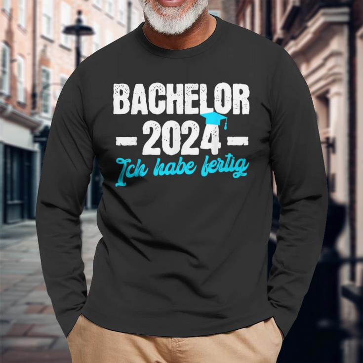 Bachelor 2024 Ich Habe Fertig Bachelor Passed Langarmshirts Geschenke für alte Männer