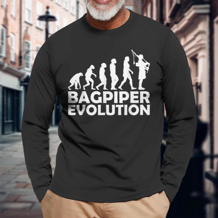 Bagpiper Evolution Langarmshirts Geschenke für alte Männer