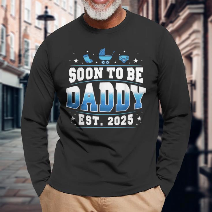 Bald Papa Sein 2025 Neue Papa Schwangerschaft Enthüllen Langarmshirts Geschenke für alte Männer