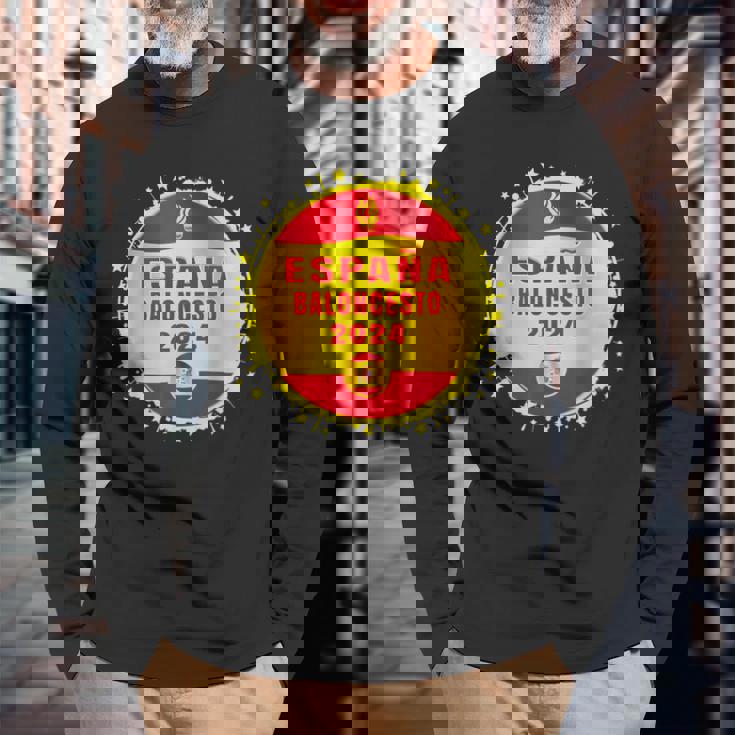 Baloncesto España 2024 Juegos Deerano España 2024 Juegos Camiseta de manga larga Regalos para ancianos