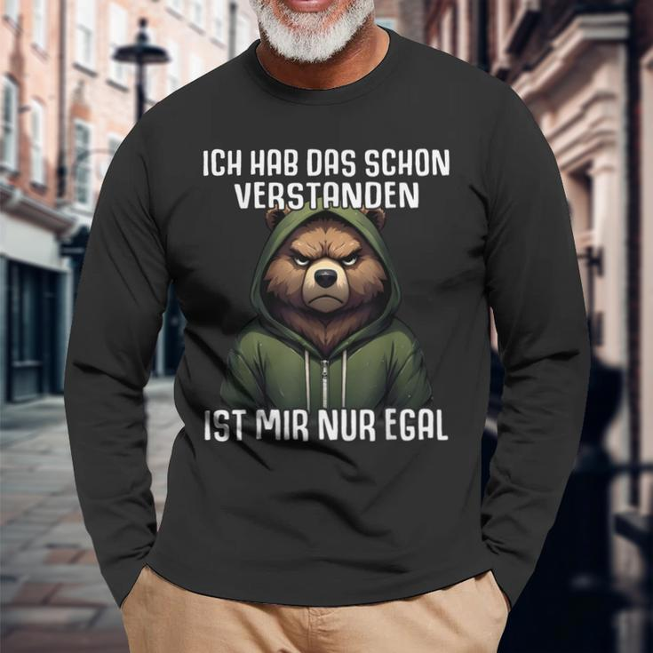 Bär Ich Hab Das Schon Verstanden Ist Mir Nur Egal German Langarmshirts Geschenke für alte Männer