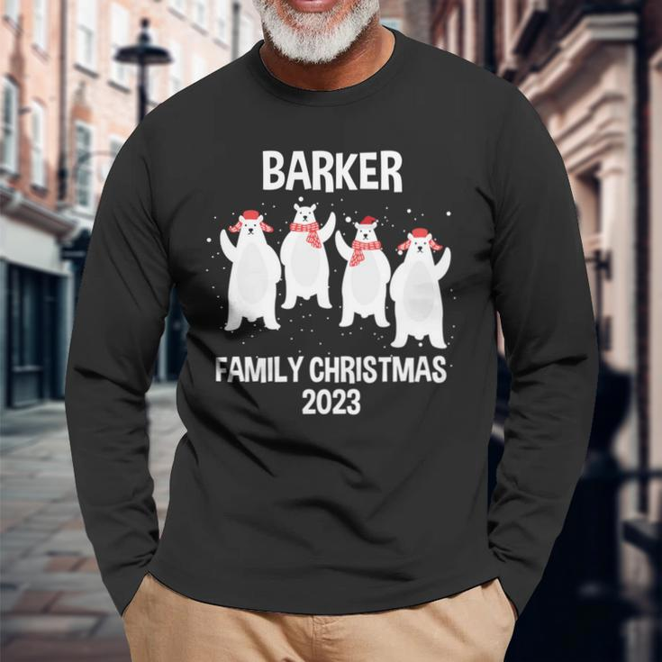 Barker Family Name Barker Family Christmas Long Sleeve T-Shirt Gifts for Old Men