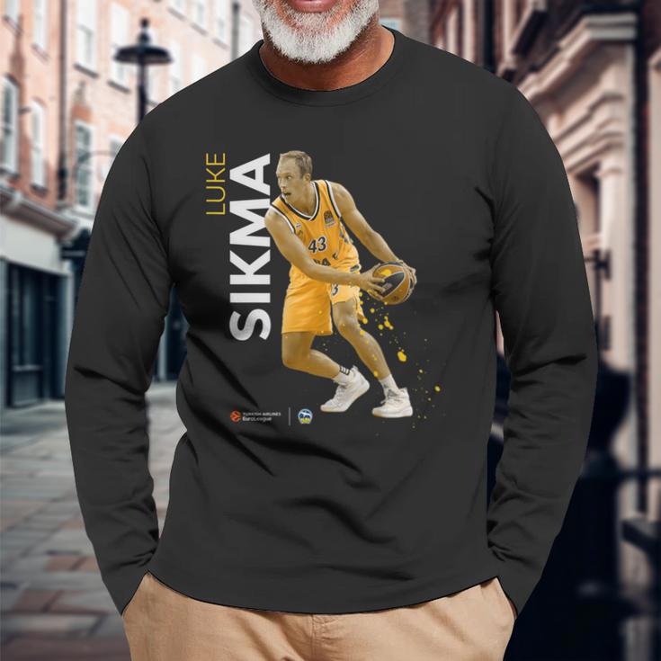 Basketballspieler Nummer 33 Luxus Edition Langarmshirts in Schwarz Geschenke für alte Männer