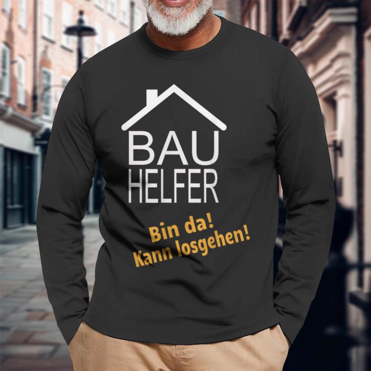 Bauhelfer Ohne Mich Läuft Hier Nix Bauherr Bauen Topping Party Langarmshirts Geschenke für alte Männer