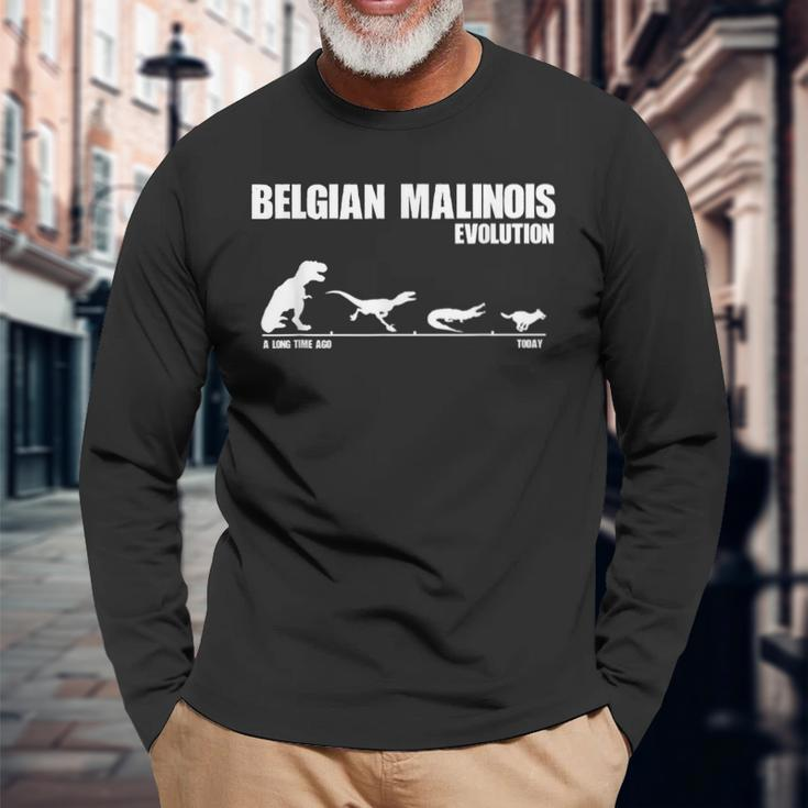 Belgian Malinois Evolution Maligator Maliraptor Langarmshirts Geschenke für alte Männer