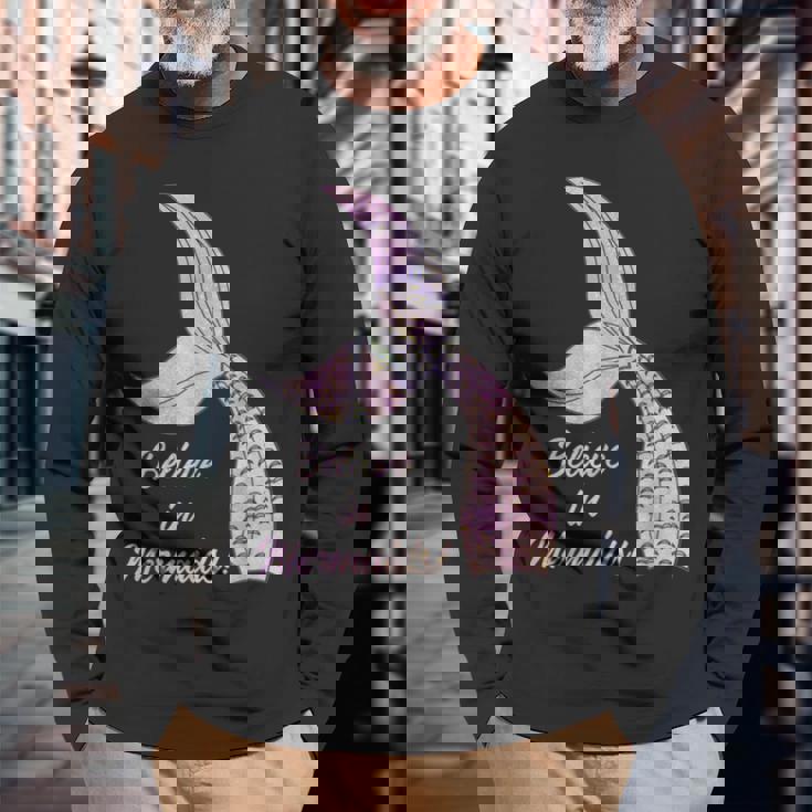 Believe In Mermaids Believe In Mermaids Langarmshirts Geschenke für alte Männer